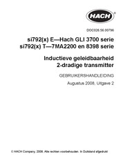 Hach 7MA2200 si792 T Series Gebruikershandleiding