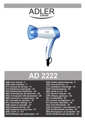 Adler europe AD 2222 Handleiding