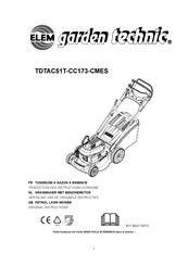 Elem Garden Technic TDTAC51T-CC173-CMES Vertaling Van De Originele Handleiding