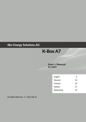 tiko Energy Solutions K-Box A7 Gebruikershandleiding