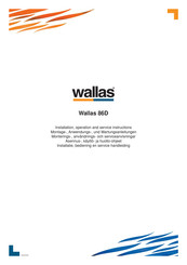 wallas 86D Handleiding Voor Installatie, Bediening En Onderhoud