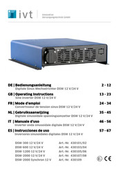 IVT DSW-2000 Synchron Gebruiksaanwijzing