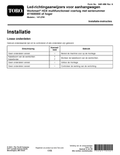 Toro Workman HDX Installatie-Instructies