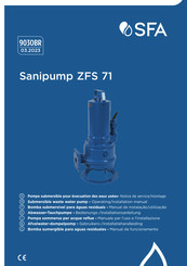 SFA Sanipump ZFS 71 Installatiehandleiding