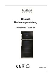 CASO DESIGN WineDuett Touch 21 Originele Gebruiksaanwijzing