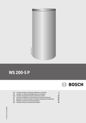 Bosch WS 200-5 P Installatie- En Onderhoudshandleiding