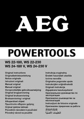 AEG WS 22-230 Oorspronkelijke Gebruiksaanwijzing