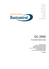 Dustcontrol DC 2900 H a eco Vertaling Van De Originele Gebruiksaanwijzing