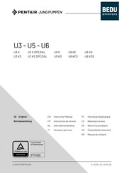 Pentair Jung Pumpen U6 KD Gebruikershandleiding