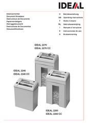 IDEAL 2240 CC Gebruiksaanwijzing