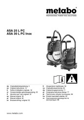 Metabo ASA 30 L PC Inox Oorspronkelijke Gebruiksaanwijzing