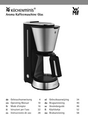 WMF Aroma Kaffeemaschine Glas Gebruiksaanwijzing