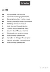 Miele A 315 Gebruiksaanwijzing