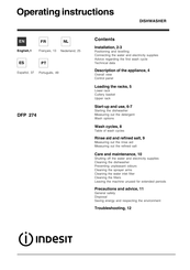 Indesit DFP 274 Gebruiksaanwijzing