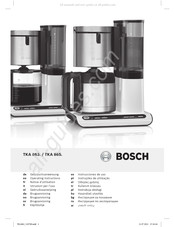 Bosch TKA 863 Series Gebruiksaanwijzing