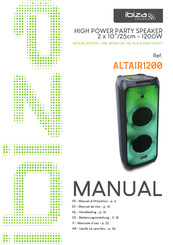 Ibiza sound ALTAIR1200 Handleiding