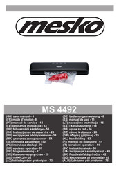 Mesko MS 4492 Handleiding