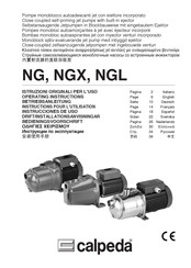 Calpeda NGX Series Bedieningsvoorschrift