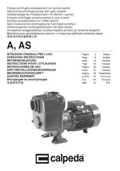 Calpeda AS Series Bedieningsvoorschrift