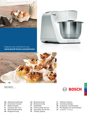 Bosch MUM5 Series Gebruiksaanwijzing