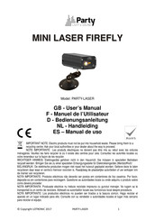 Party Light & Sound MINI LASER FIREFLY Handleiding