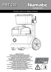 Numatic PBT 230 Vertaling Van De Oorspronkelijke Gebruiksaanwijzing