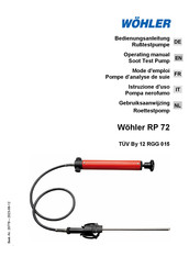 Wohler RP 72 Gebruiksaanwijzing