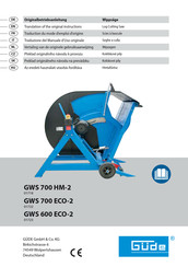 Gude GWS 700 HM-2 Vertaling Van De Originele Gebruiksaanwijzing