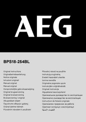 AEG BPS18-254BL Oorspronkelijke Gebruiksaanwijzing