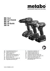 Metabo BS 18 Gebruiksaanwijzing