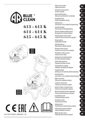 AR Blue Clean 614 K Vertaling Van De Originele Gebruiksaanwijzing