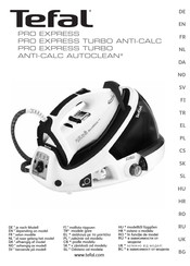 TEFAL PRO EXPRESS TURBO ANTI-CALC AUTOCLEAN Belangrijke Informatie