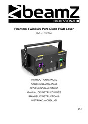 Beamz professional Phantom Twin3500 Pure Diode RGB Laser Gebruiksaanwijzing
