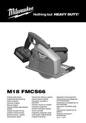 Milwaukee M18 FMCS66 Oorspronkelijke Gebruiksaanwijzing