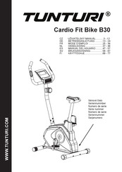 Tunturi Cardio Fit Bike B30 Handleiding