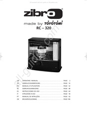 Toyotomi Zibro RC-320 Gebruiksaanwijzing