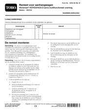 Toro Workman HD Series Installatie-Instructies