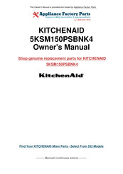 KitchenAid 5K45SS Gebruiksaanwijzing