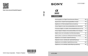 Sony a 3000 Handleiding