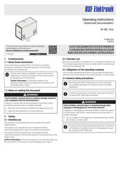 RSF Elektronik AK MC 15xL Bedieningshandleiding