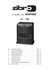 Toyotomi Zibro LC-130 Gebruiksaanwijzing