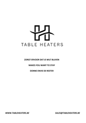 TABLE HEATERS GOLD Handleiding