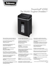 Fellowes Powershred 450M Handleiding