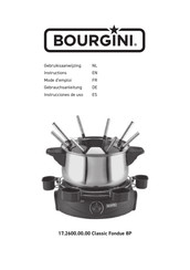 Bourgini 17.2600.00.00 Gebruiksaanwijzing