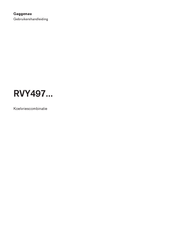 Gaggenau RVY497 Series Gebruikershandleiding