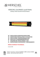Herschel COLORADO 2500R Installatie- En Bedieningsinstructies