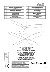 CasaFan Eco Plano II Montage- En Bedieningshandleiding