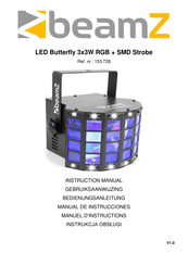 Beamz LED Butterfly 3x3W RGB + SMD Strobe Gebruiksaanwijzing