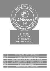 AIRFORCE F181 TLC Montagevoorschrift En Gebruiksaanwijzing