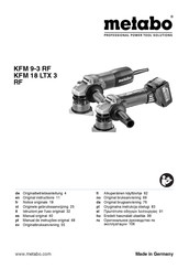 Metabo KFM 9-3 RF Gebruiksaanwijzing